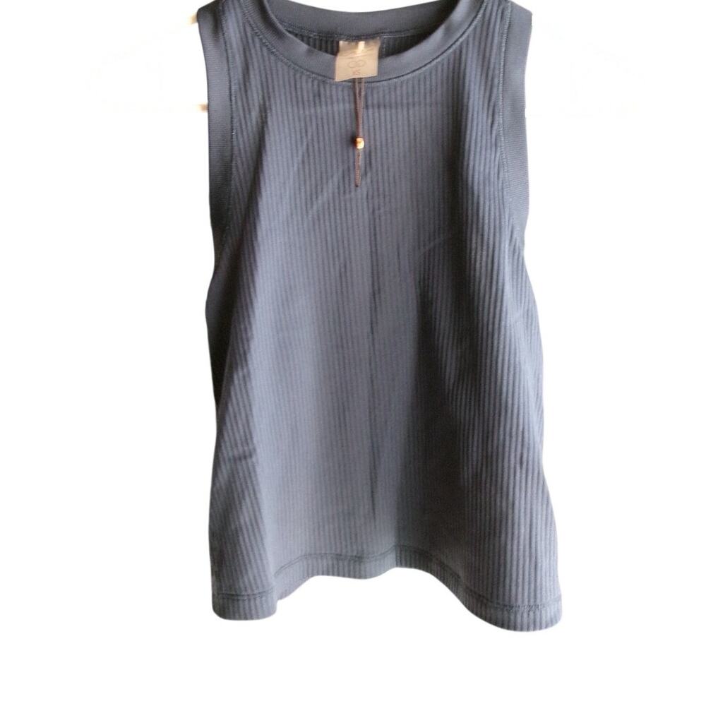 Calia Carrie Underwood Womens XS Ribbed Tank Top Navy Blue Activewear NWOT